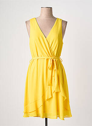 Robe courte jaune MORGAN femme