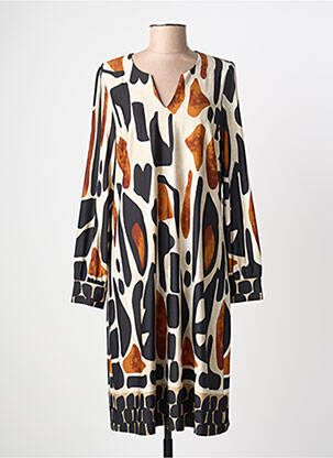 Robe mi-longue manches longues manches longues noir K-DESIGN femme