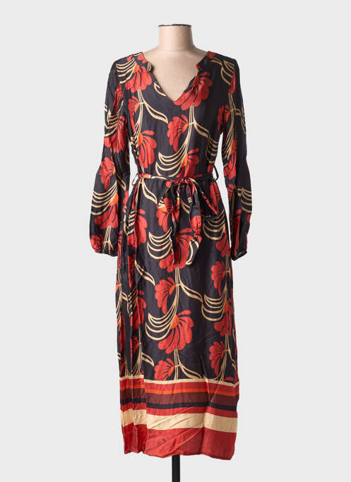 Robe longue manches longues manches longues noir AMELIE & AMELIE femme