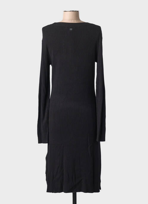Robe mi-longue manches longues manches longues noir STREET ONE femme