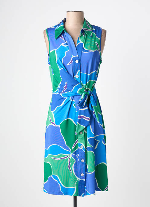 Robe courte sans manche sans manche bleu K-DESIGN femme