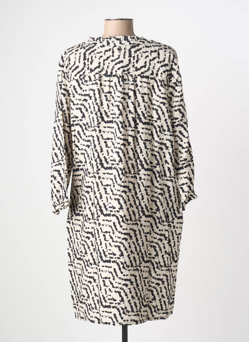 Robe courte manches 3/4 manches 3/4 beige STREET ONE femme
