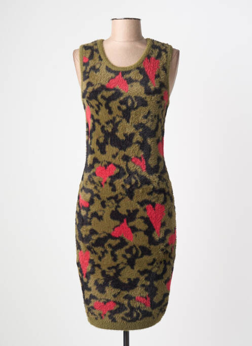 Robe pull stretch sans manche vert FRACOMINA femme