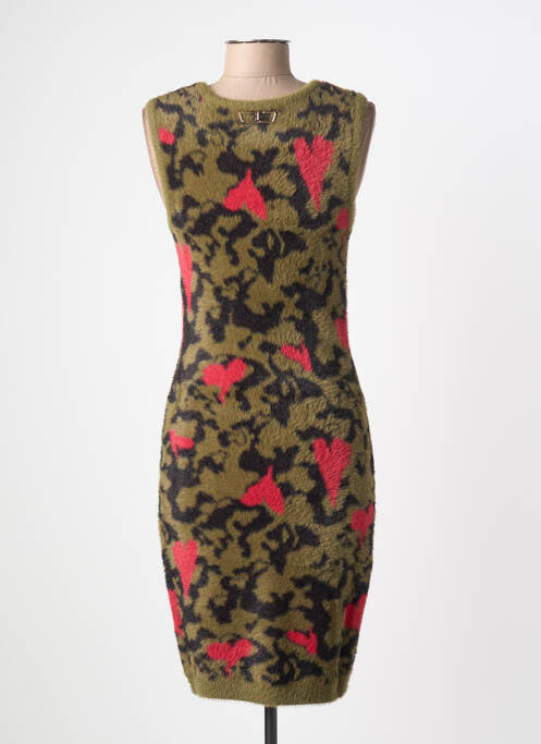Robe pull stretch sans manche vert FRACOMINA femme