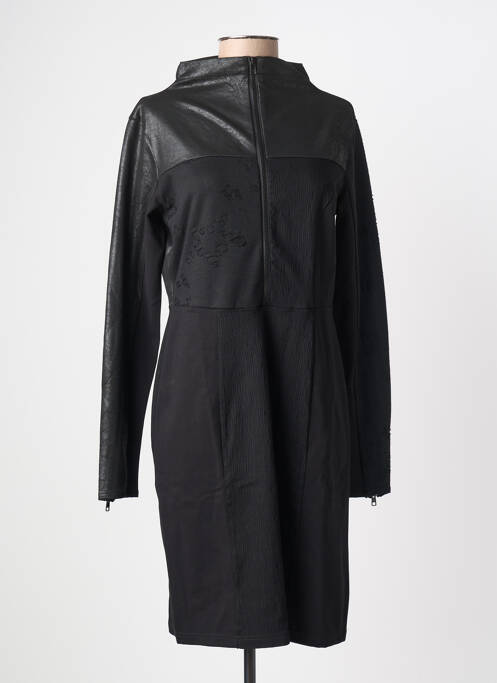 Robe mi-longue manches longues manches longues noir NÜ femme