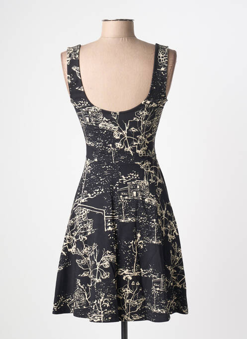 Robe courte coupe cintrée fines bretelles noir DESIGUAL femme