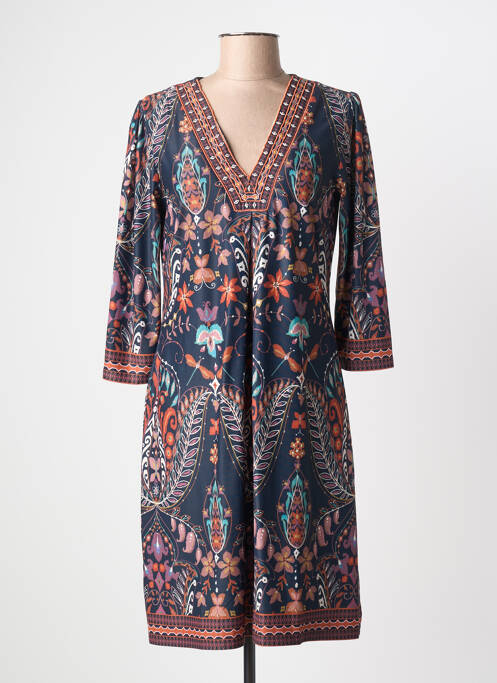 Robe courte manches longues manches longues noir K-DESIGN femme