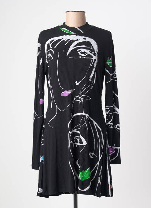 Robe courte manches longues manches longues noir DESIGUAL femme