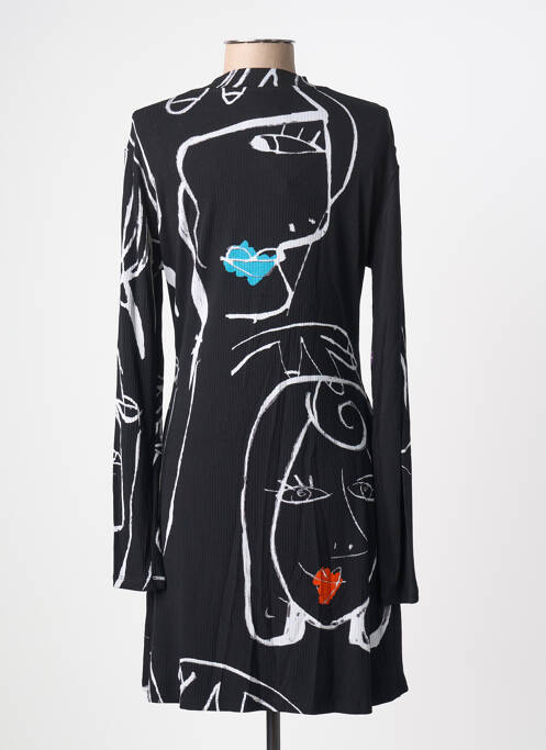Robe courte manches longues manches longues noir DESIGUAL femme