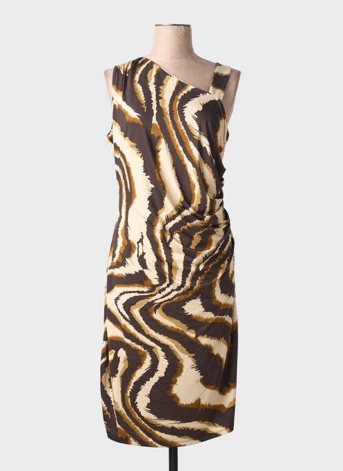 Robe mi-longue sans manche sans manche marron K-DESIGN femme