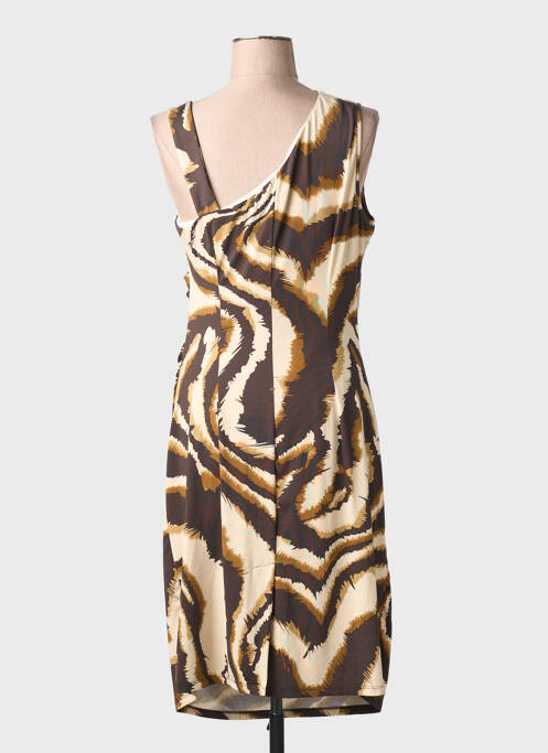 Robe mi-longue sans manche sans manche marron K-DESIGN femme