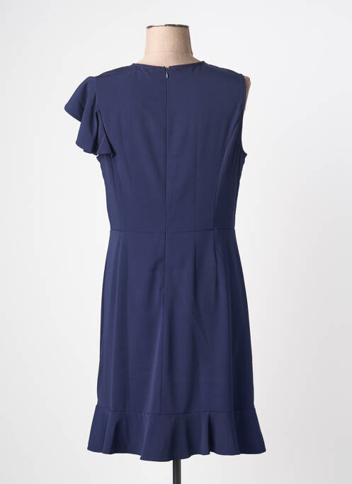 Robe courte fermeture zippée au dos manches courtes bleu GAUDI femme