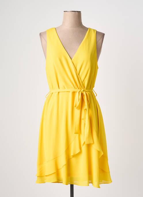 Robe courte sans manche sans manche jaune MORGAN femme