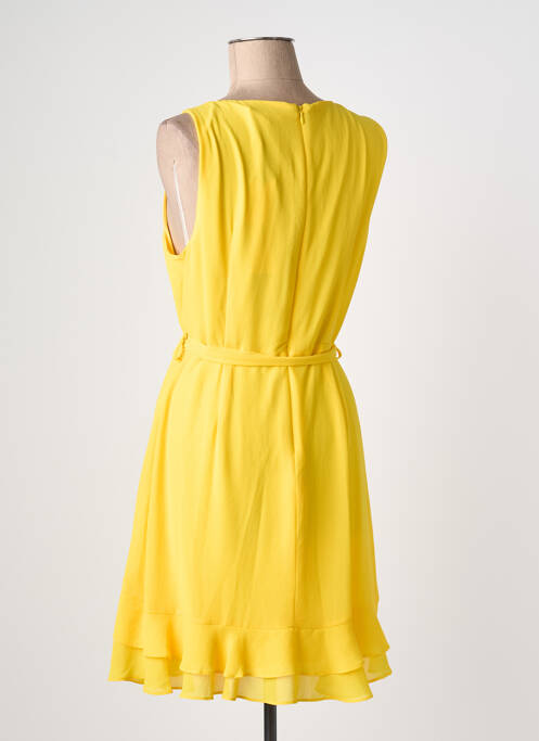Robe courte sans manche sans manche jaune MORGAN femme