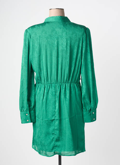 Robe courte manches longues manches longues vert MORGAN femme