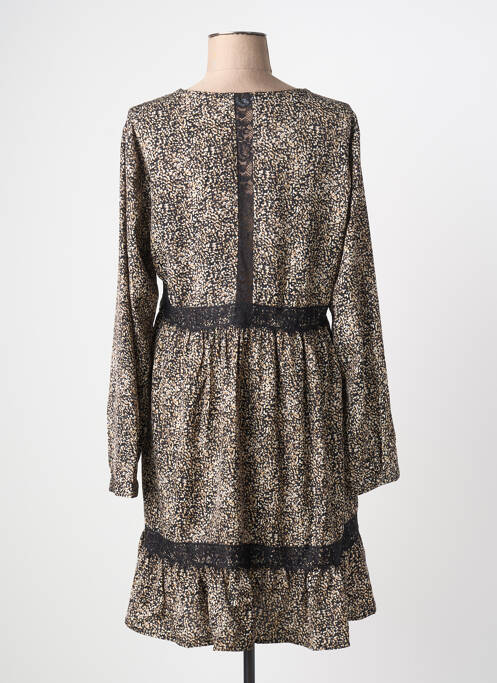 Robe courte manches longues manches longues noir LE TEMPS DES CERISES femme