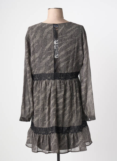 Robe courte manches longues manches longues noir LE TEMPS DES CERISES femme