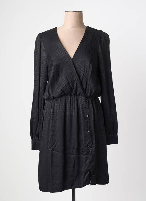 Robe courte manches longues manches longues noir MORGAN femme