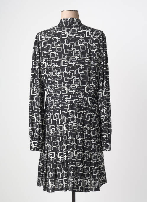 Robe mi-longue coupe fluide manches longues noir GAUDI femme