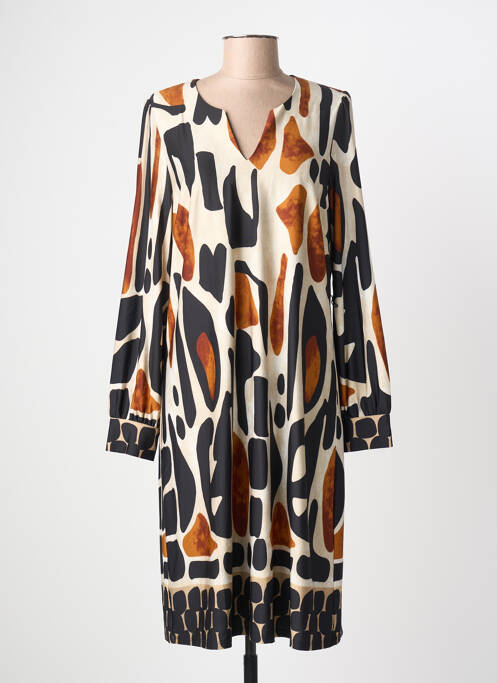 Robe mi-longue manches longues manches longues noir K-DESIGN femme