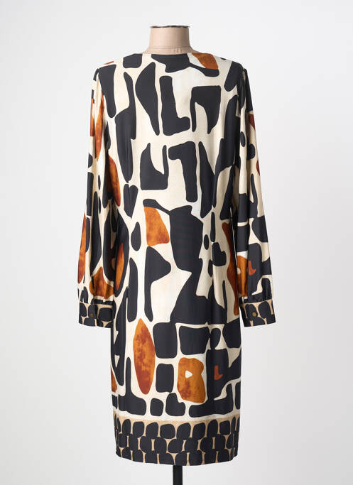 Robe mi-longue manches longues manches longues noir K-DESIGN femme