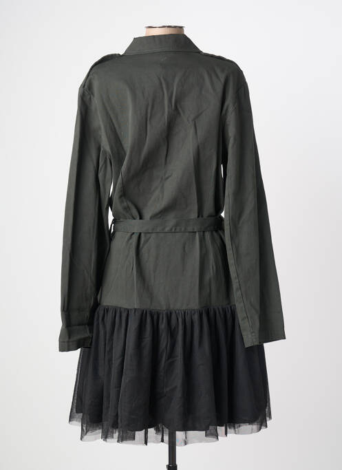 Robe mi-longue manches longues manches longues vert NÜ femme