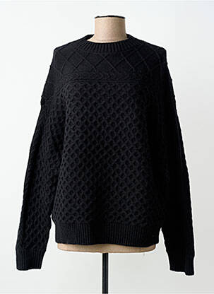 Pull coupe droite manches longues noir NÜ femme
