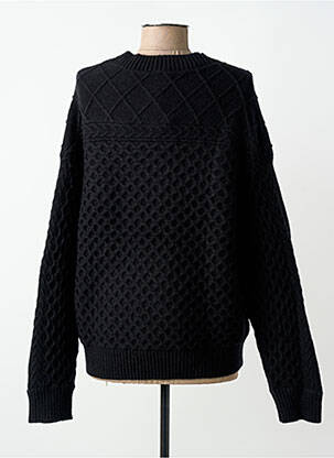Pull coupe droite manches longues noir NÜ femme