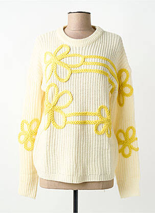 Pull coupe droite manches longues jaune ZOE ZONE OF EMBROIDERED femme