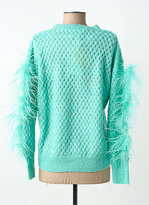 Pull coupe droite manches longues bleu ZOE ZONE OF EMBROIDERED femme