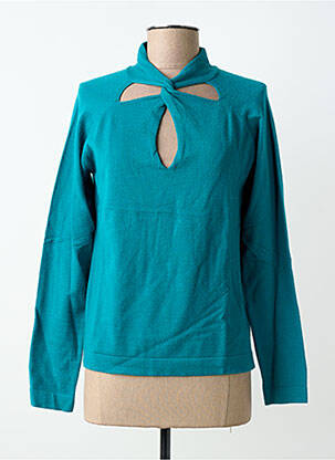 Pull coupe cintrée manches longues bleu ZOE ZONE OF EMBROIDERED femme