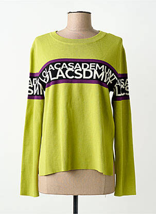 Pull coupe droite manches longues vert LOLA CASADEMUNT femme