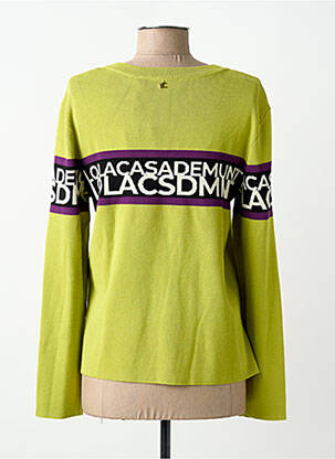 Pull coupe droite manches longues vert LOLA CASADEMUNT femme