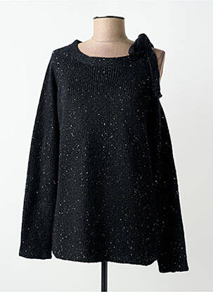 Pull coupe droite manches longues noir ZOE ZONE OF EMBROIDERED femme