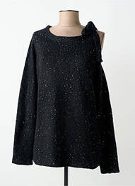 Pull col rond manches longues noir ZOE ZONE OF EMBROIDERED femme