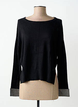 Pull coupe droite manches longues noir GAUDI femme