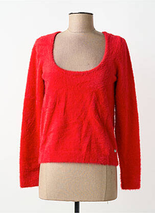 Pull coupe cintrée manches longues rouge MORGAN femme