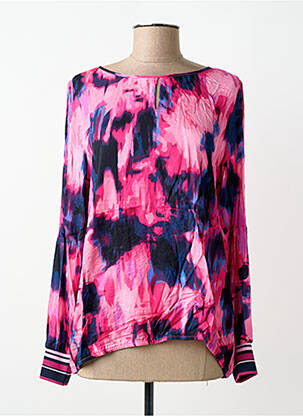 Blouse tissage popeline manches longues rose STREET ONE femme