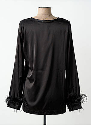 Top col rond manches longues noir ZOE ZONE OF EMBROIDERED femme