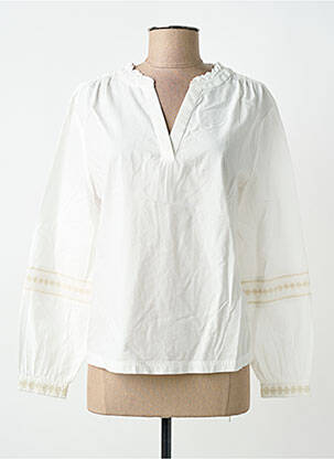 Blouse poignets boutonnés avec fente manches longues blanc STREET ONE femme