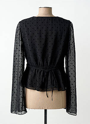 Top coupe cintrée manches longues noir GUESS femme