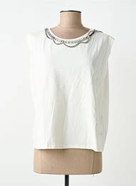 T-shirt coupe droite manches courtes blanc FRACOMINA femme