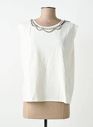 T-shirt coupe droite manches courtes blanc FRACOMINA femme