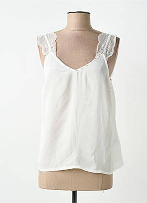 Top sans manche sans manche blanc KAPORAL femme