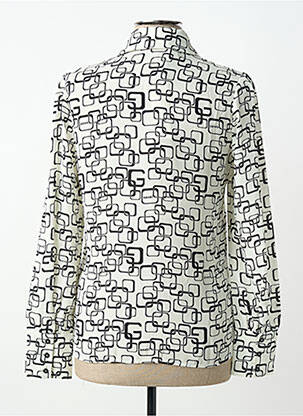 Chemisier tissage crêpe manches longues blanc GAUDI femme