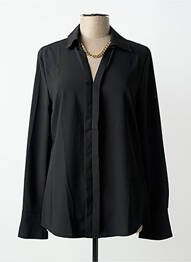 Chemisier tissage crêpe manches longues noir GAUDI femme