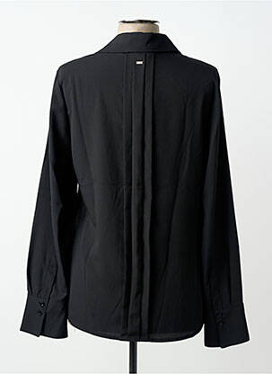 Chemisier tissage crêpe manches longues noir GAUDI femme