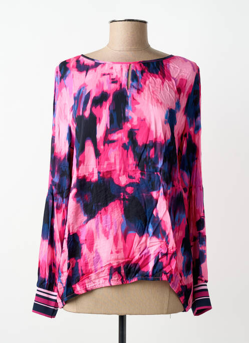 Blouse tissage popeline manches longues rose STREET ONE femme