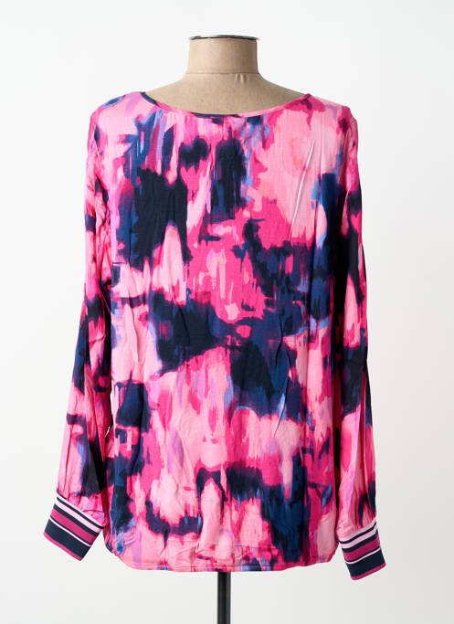 Blouse tissage popeline manches longues rose STREET ONE femme