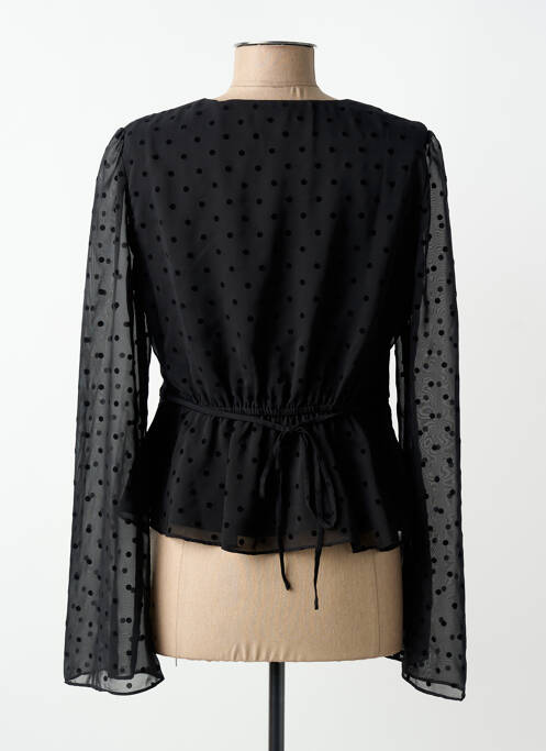 Top coupe cintrée manches longues noir GUESS femme